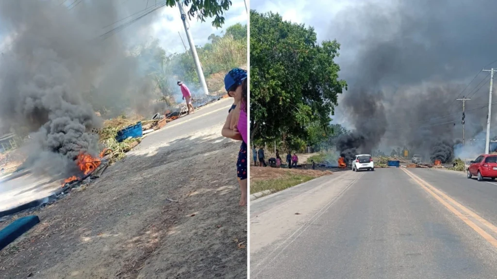 Protesto de quilombolas contra reintegração de posse bloqueia ES 010 em Itaúnas