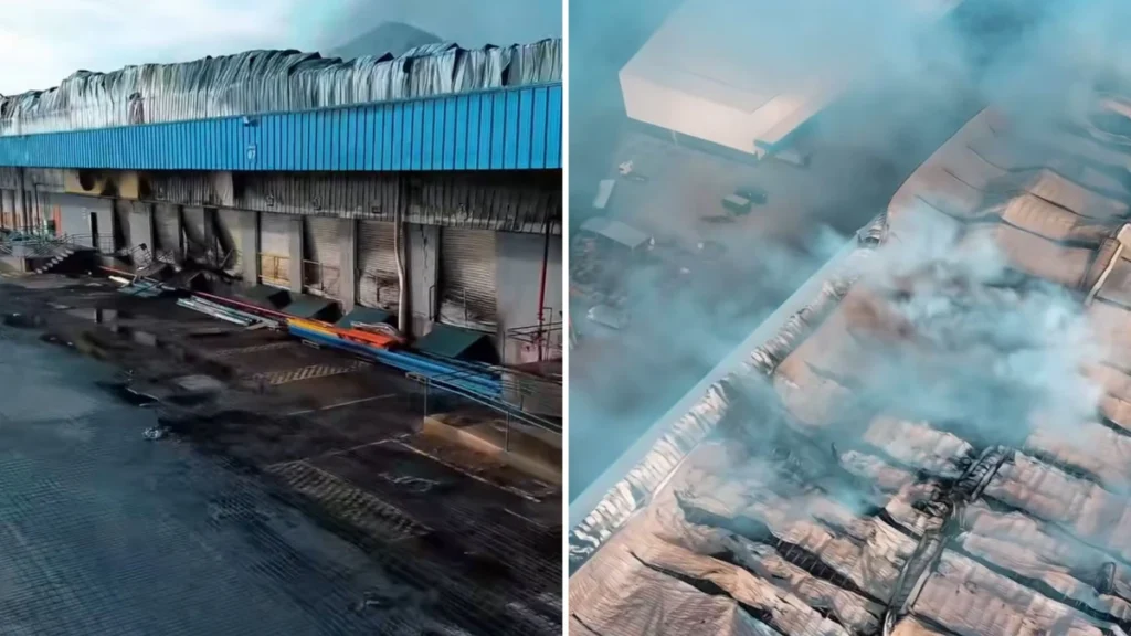 imagens-divulgadas-pelo-corpo-de-bombeiros-mostram-estragos-apos-incendio-em-galpao-logistico-em-viana-3132434-article