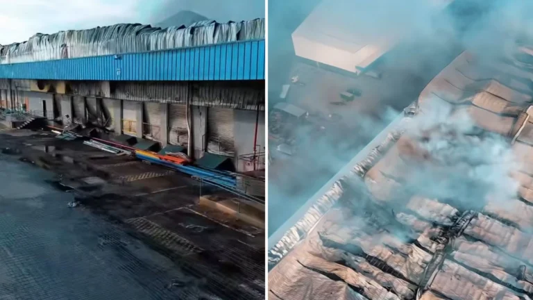 imagens-divulgadas-pelo-corpo-de-bombeiros-mostram-estragos-apos-incendio-em-galpao-logistico-em-viana-3132434-article